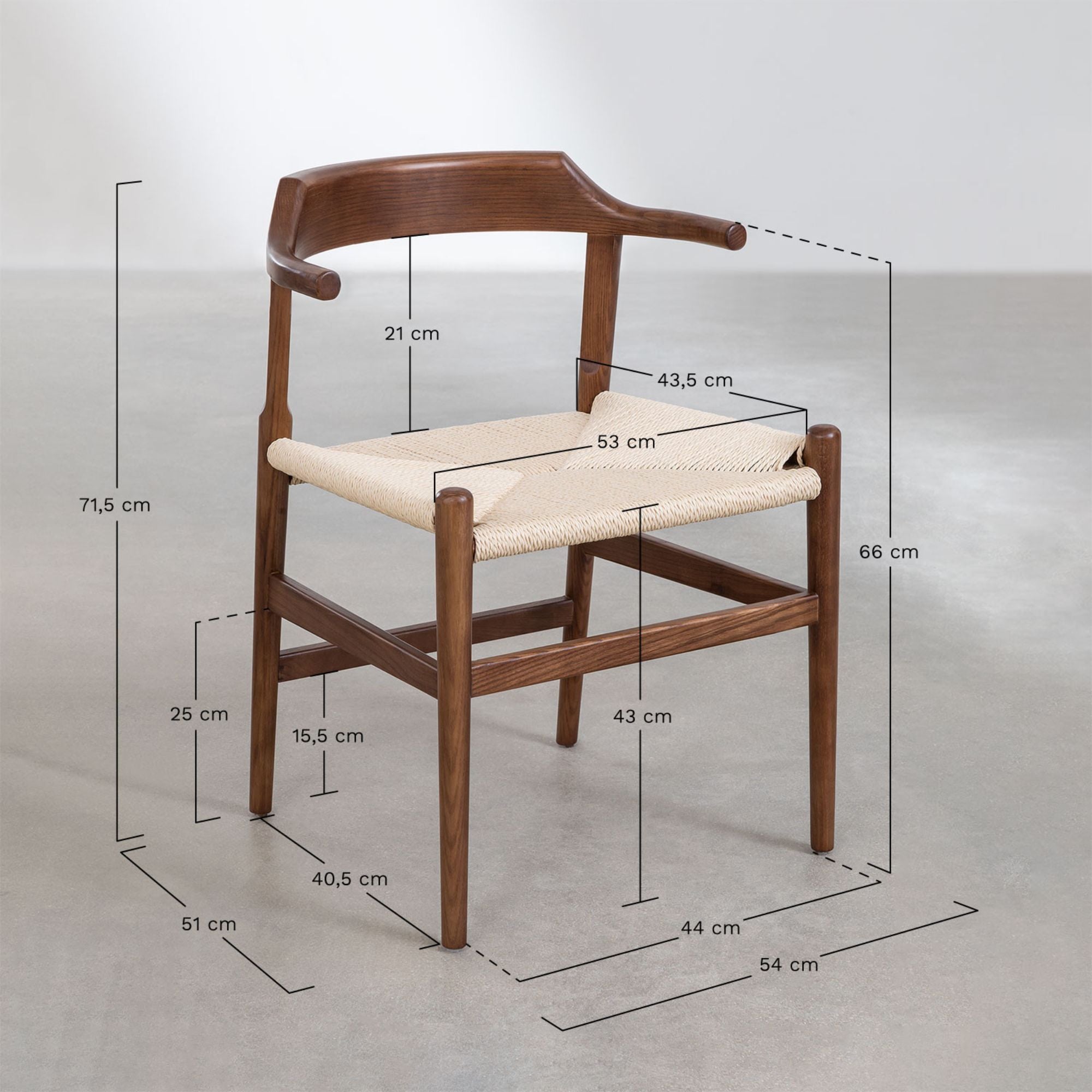 Esine Solid Wood Chair | Brown