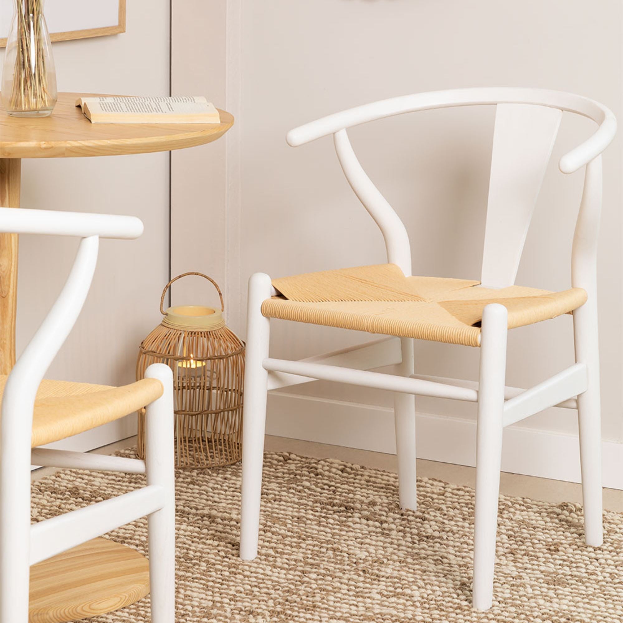 Fietta Solid Wood Chair | White