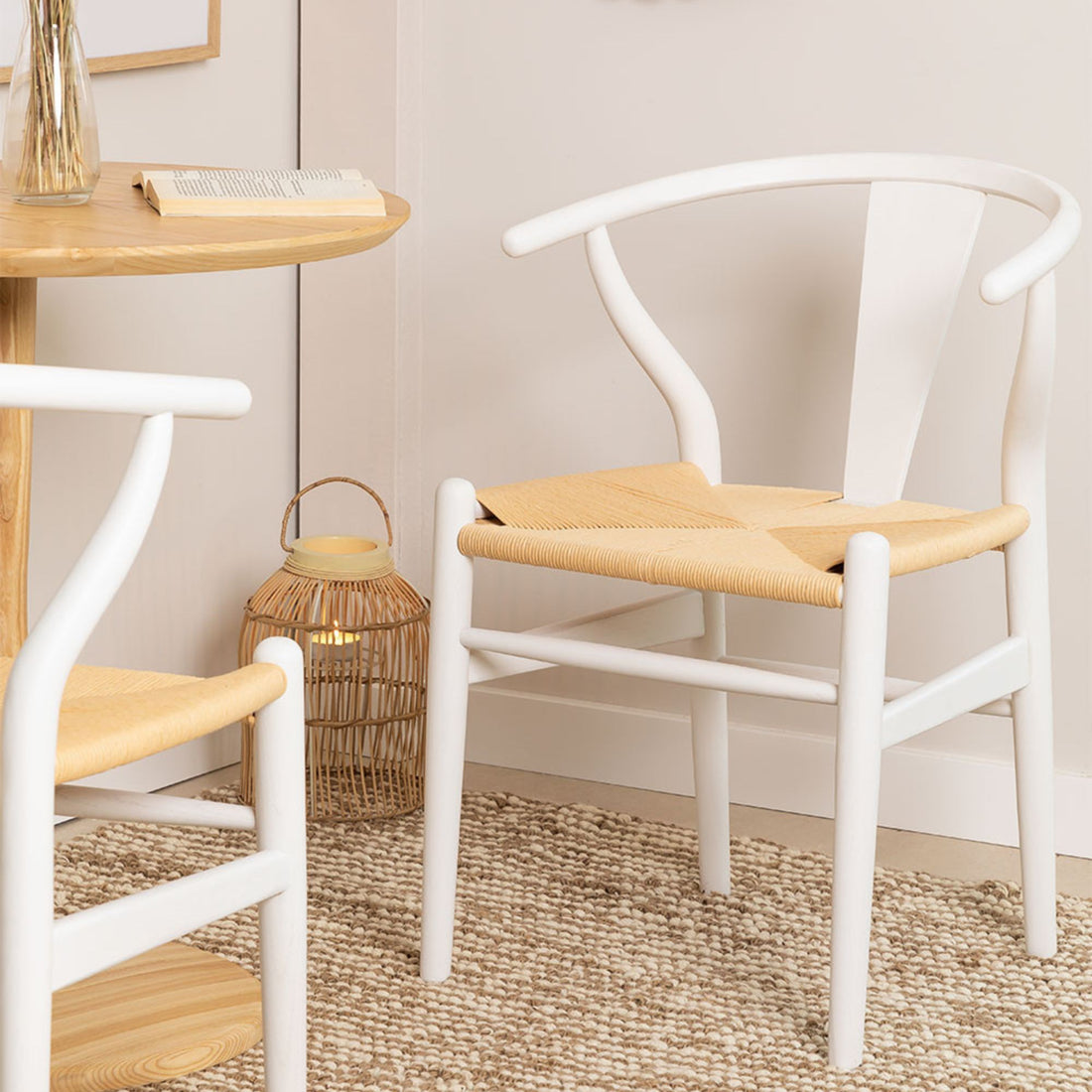 Fietta Solid Wood Chair | White