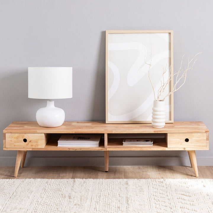 Austin Solid Wood TV Cabinet | Natural
