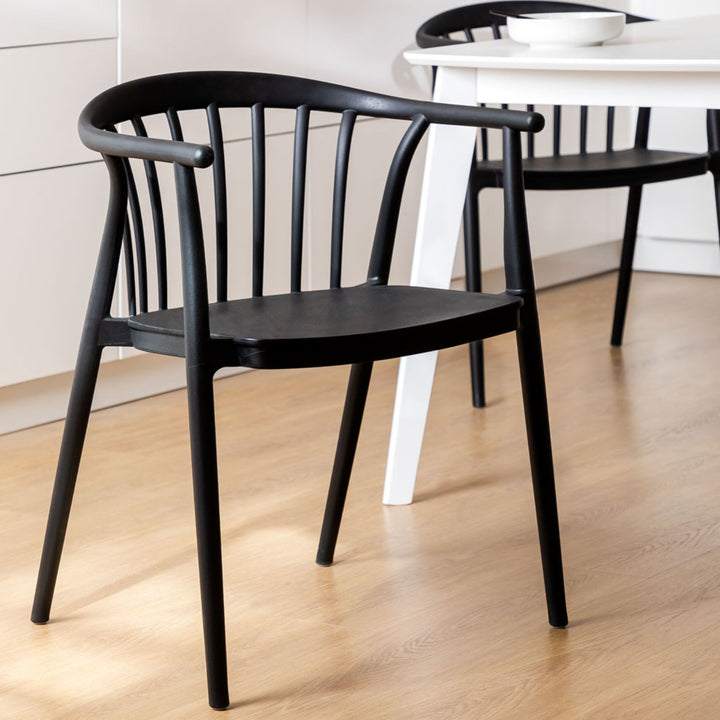 Enor Black Metal Chair | Black