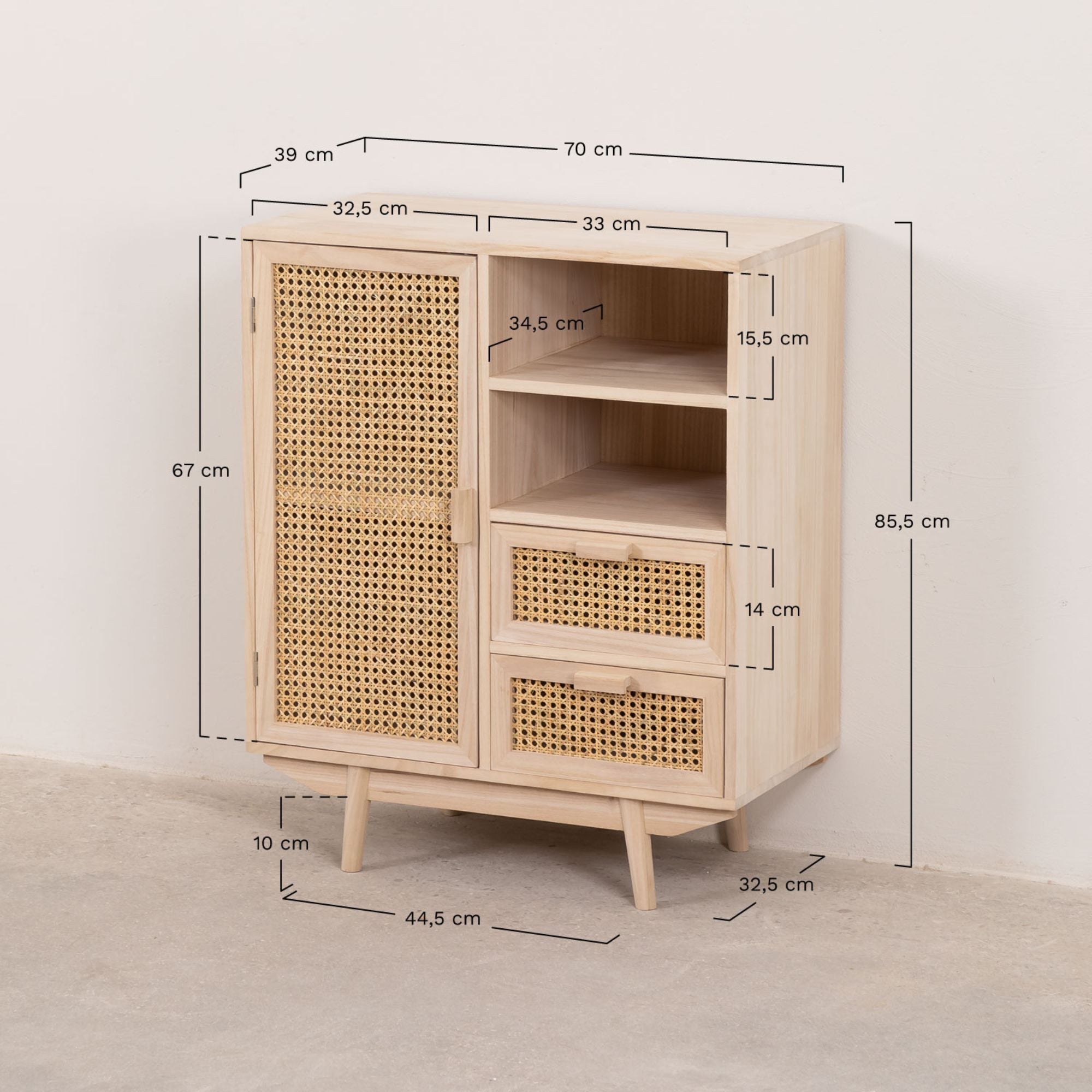 Oriano Solid Wood Sideboard | Natural