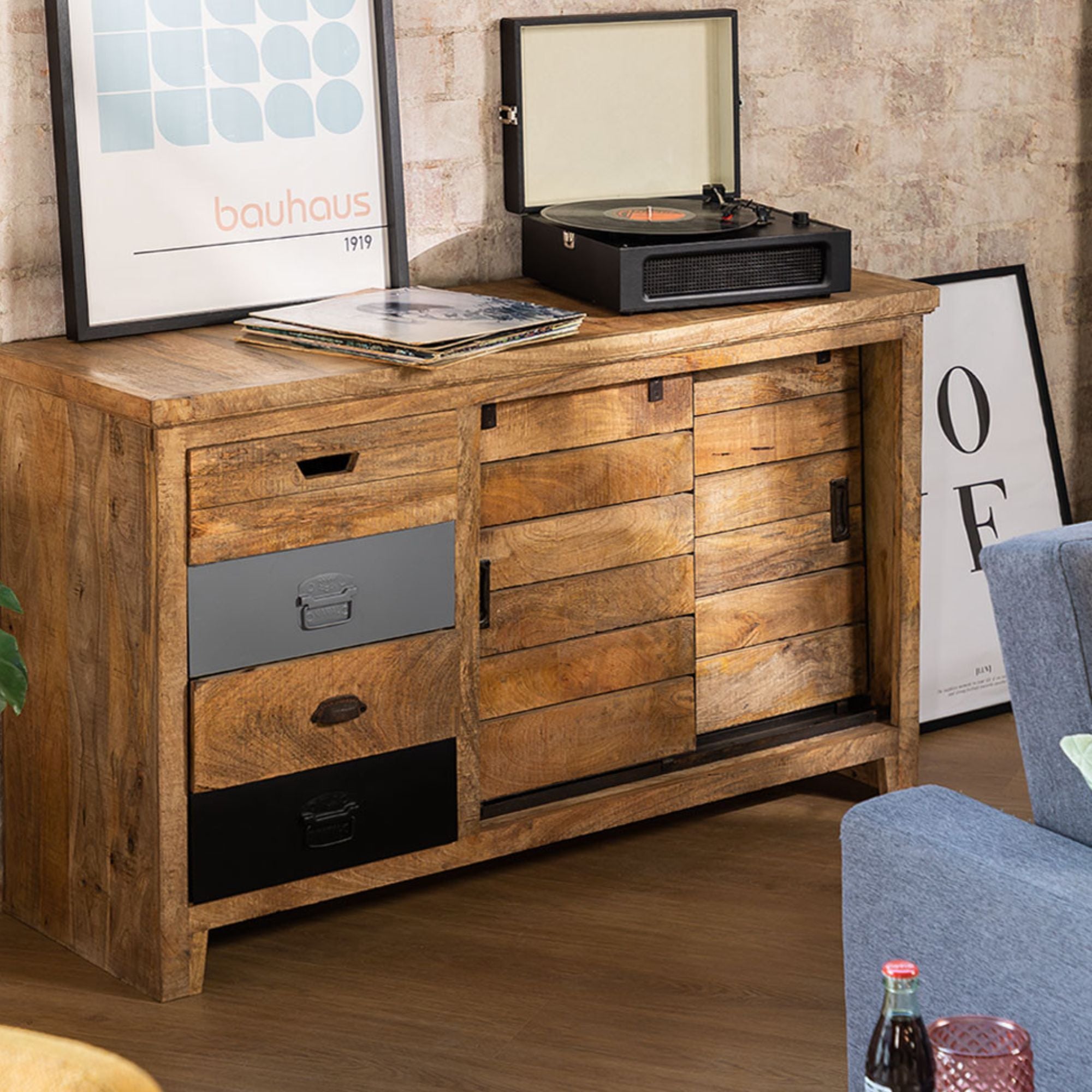 Obise Solid Wood Sideboard | Natural