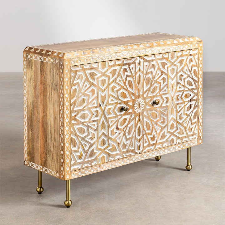 Surena Solid Wood Sideboard | Natural