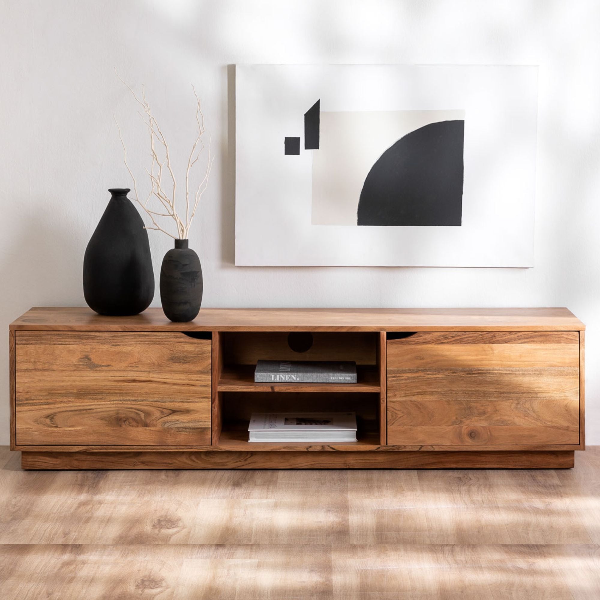 Canari Solid Wood TV Cabinet | Natural