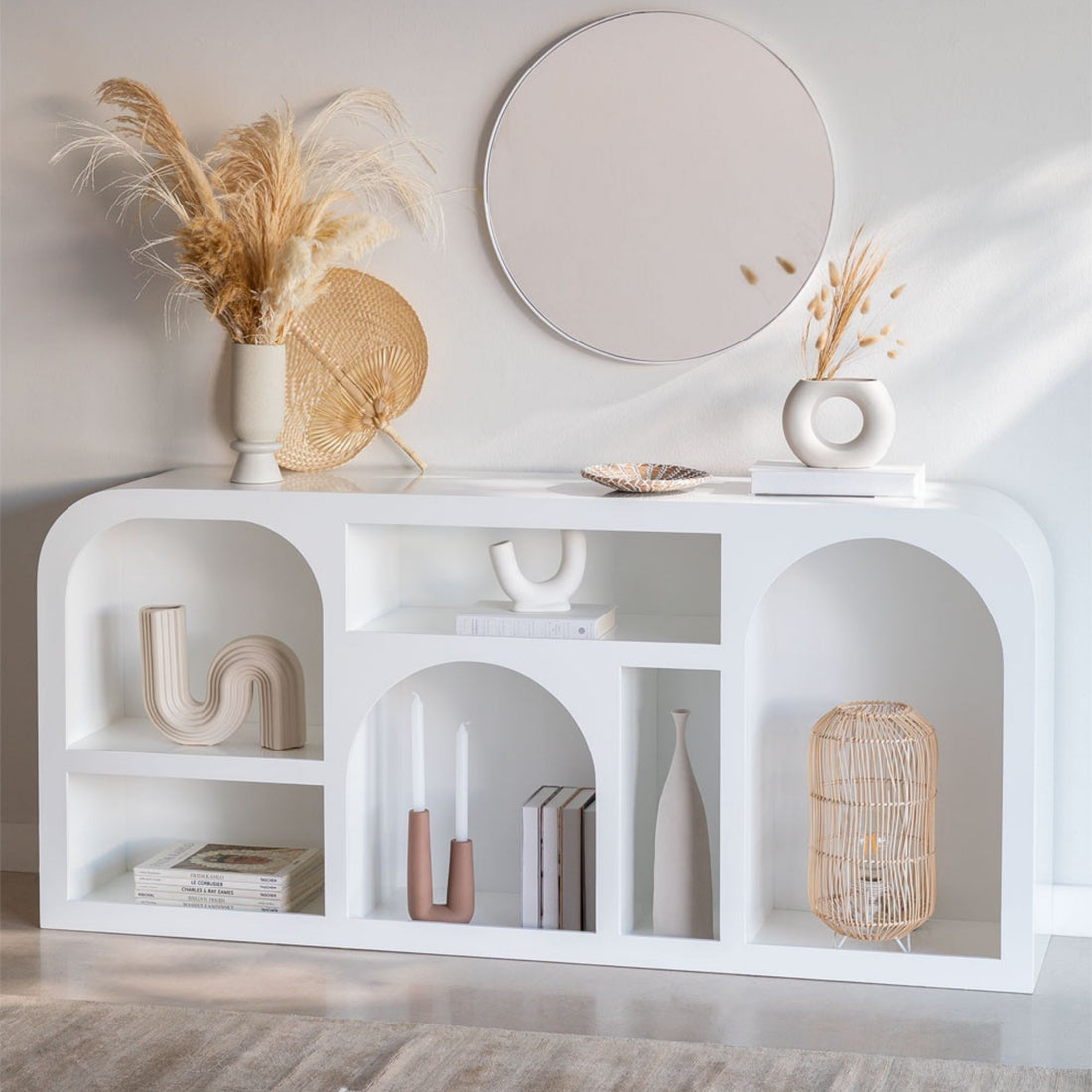 Emina Solid Wood Sideboard | White