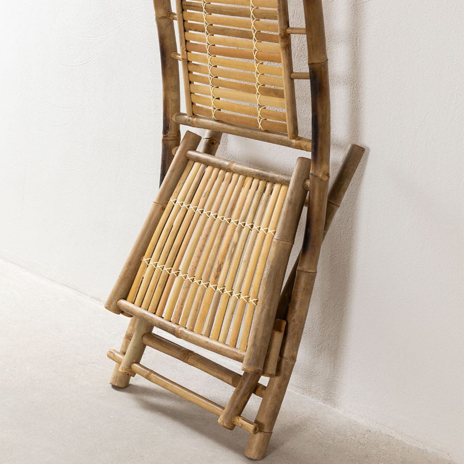 Ainet Bamboo Foldable Solid Wood Chair | Natural