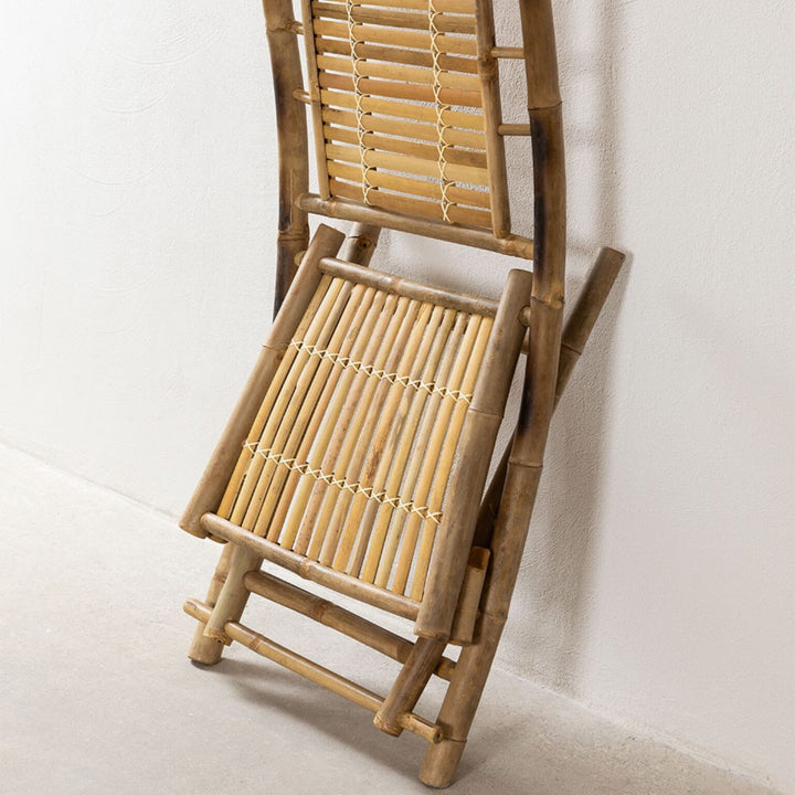 Ainet Bamboo Foldable Solid Wood Chair | Natural
