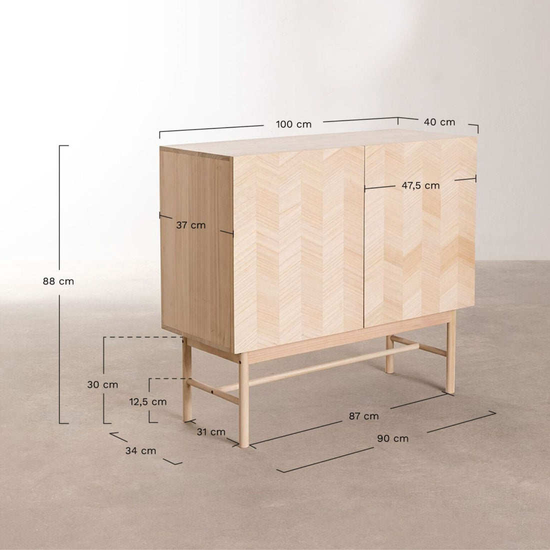 Acasa Solid Wood Sideboard | Natural