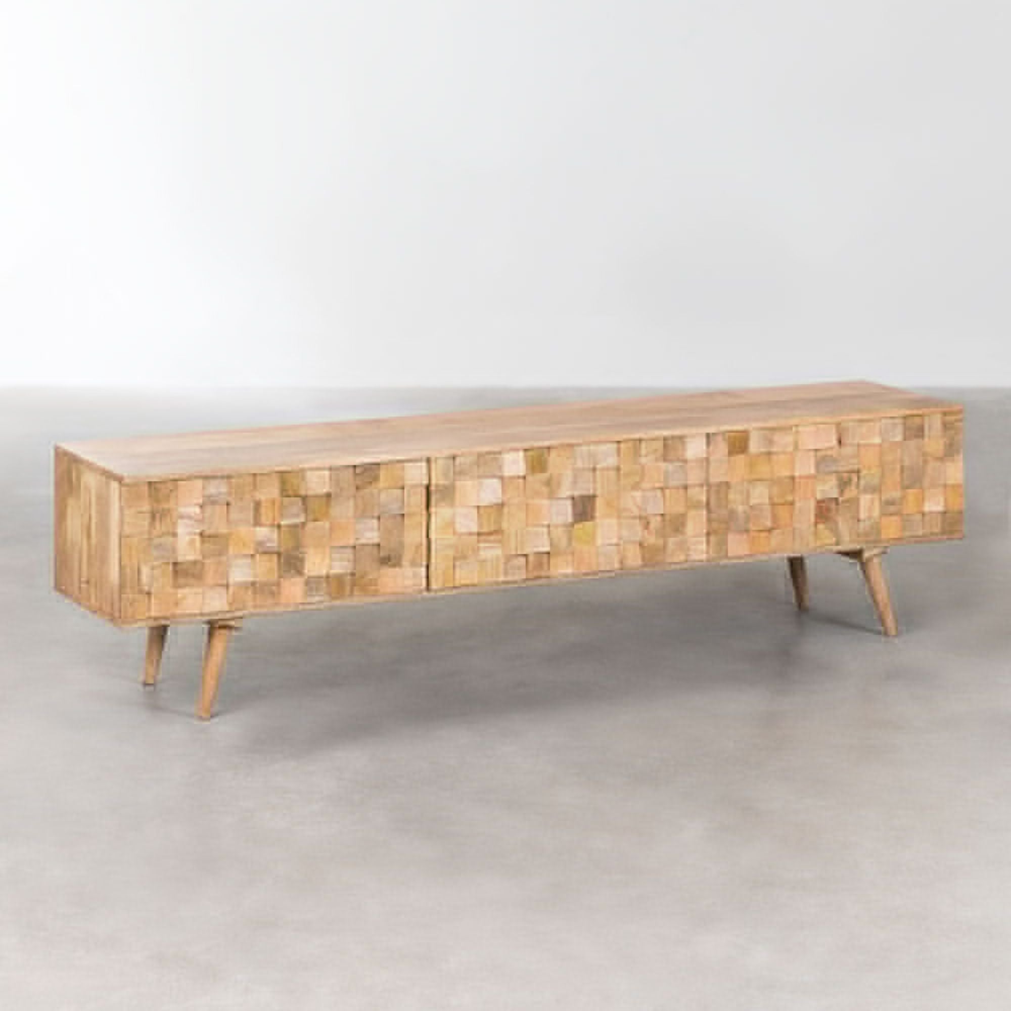 Bracik Solid Wood TV Cabinet | Natural