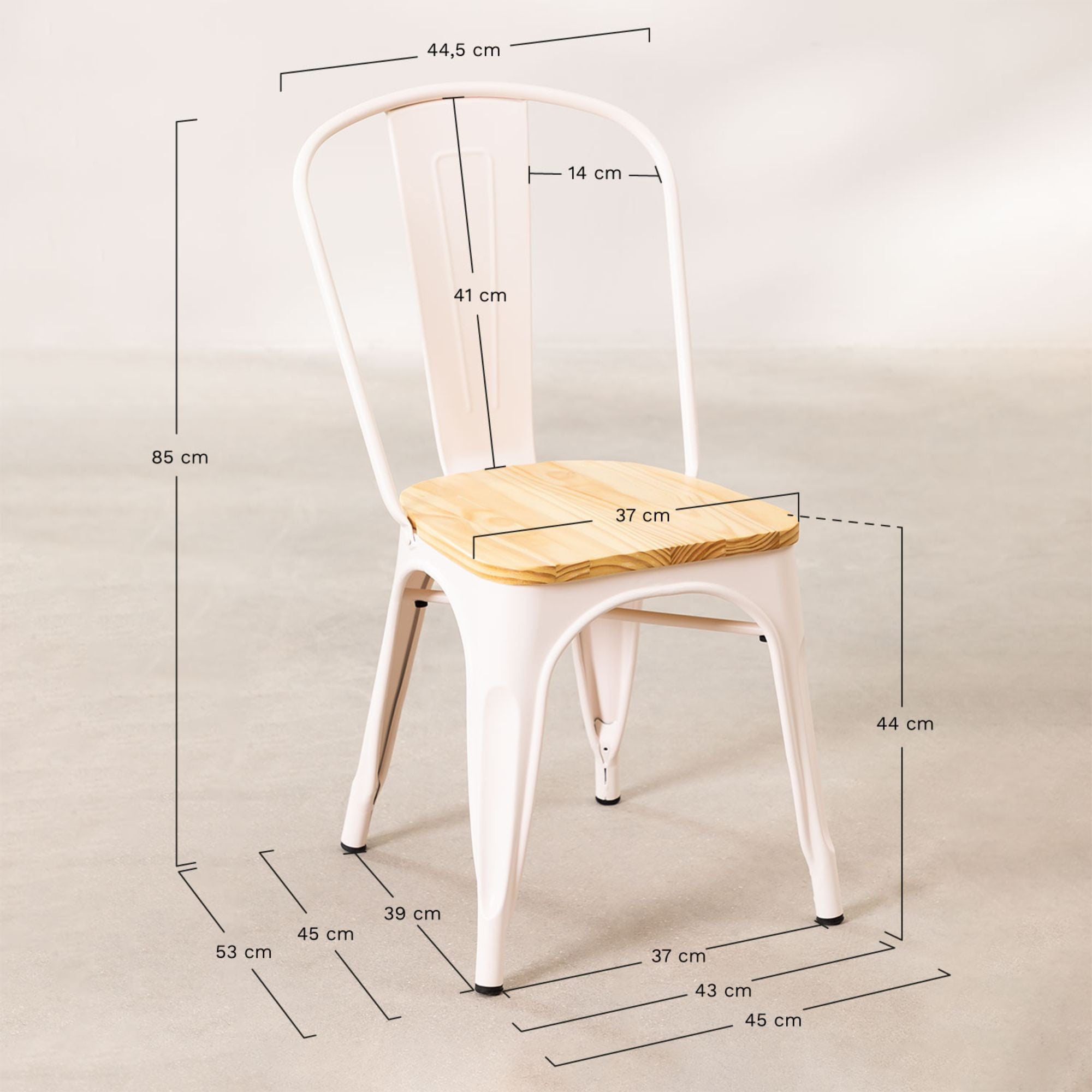 Madrid Metal Chair | White