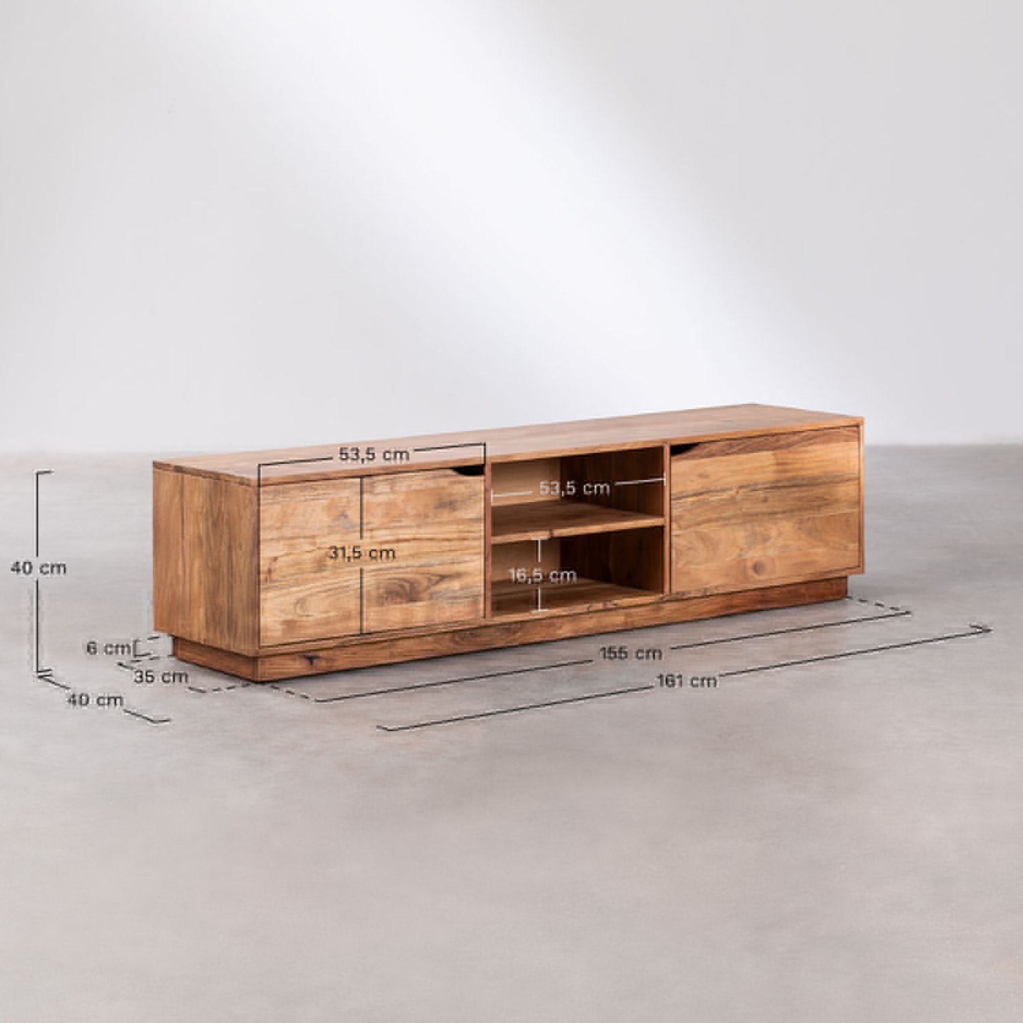 Canari Solid Wood TV Cabinet | Natural