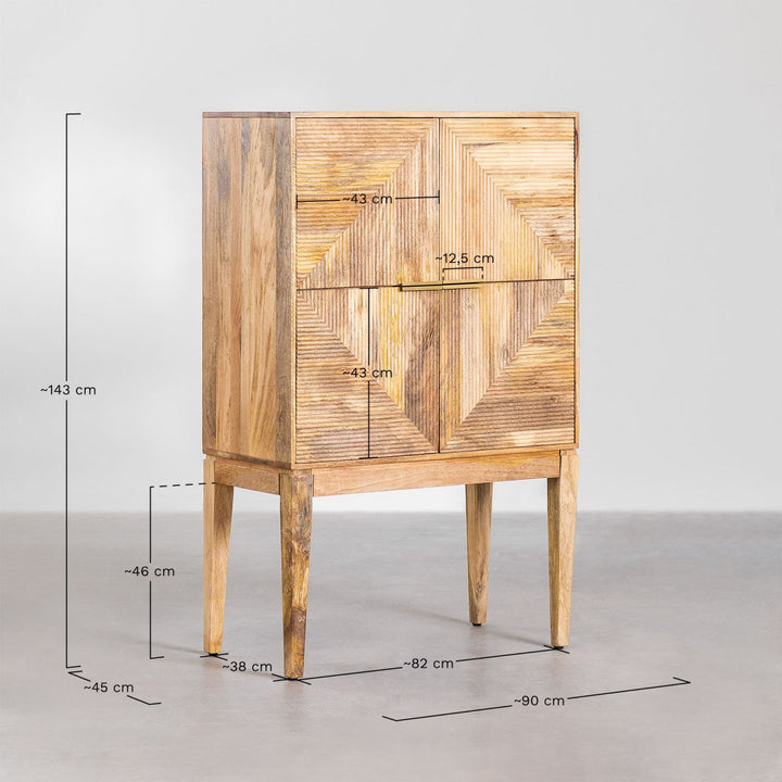 Zambia Solid Wood Sideboard | Natural