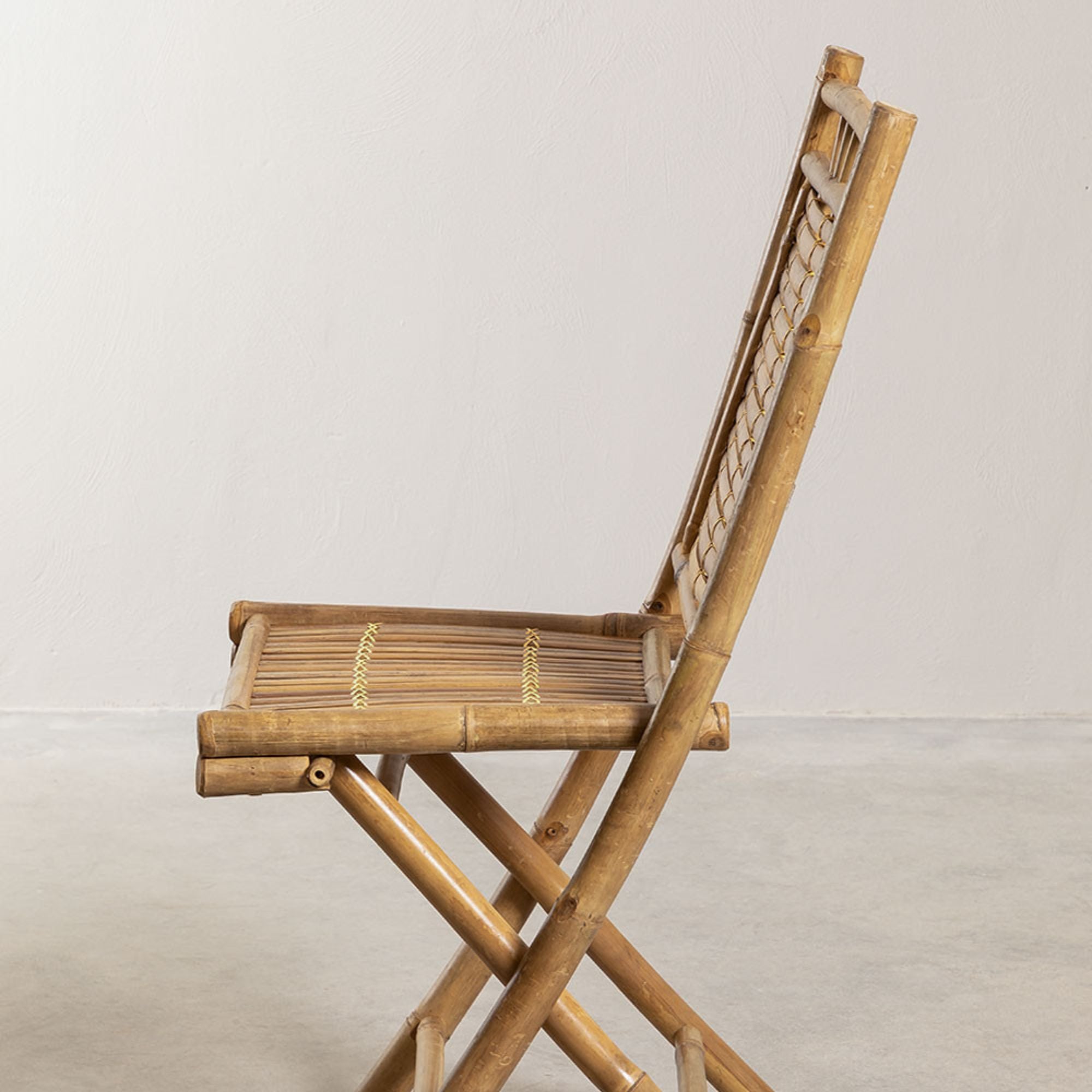 Ainet Bamboo Foldable Solid Wood Chair | Natural