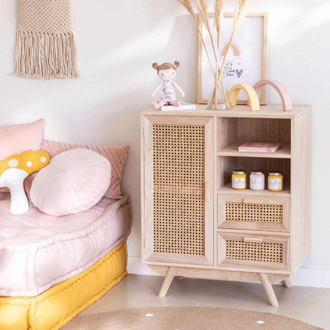 Oriano Solid Wood Sideboard | Natural