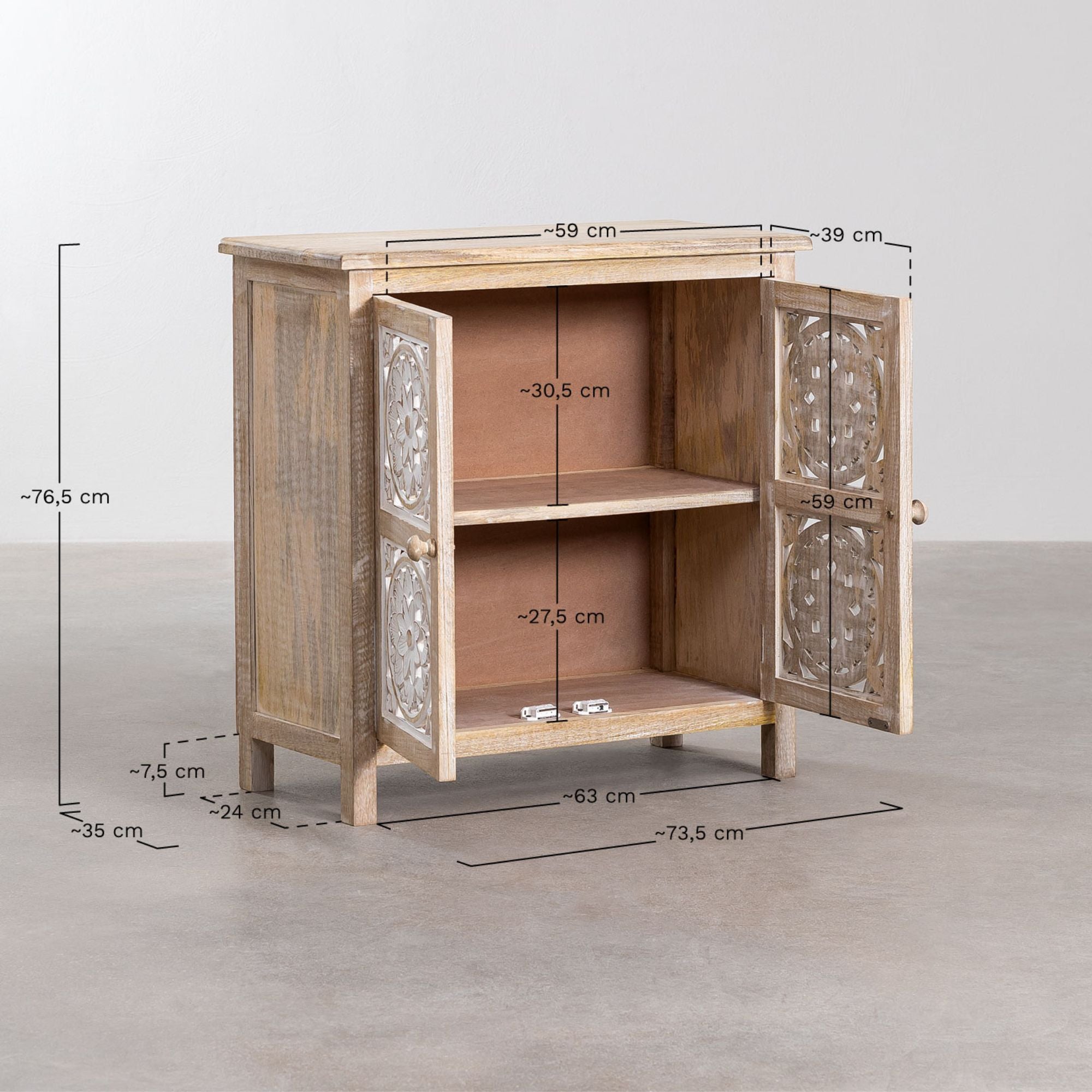 Fernio Solid Wood Sideboard | Natural