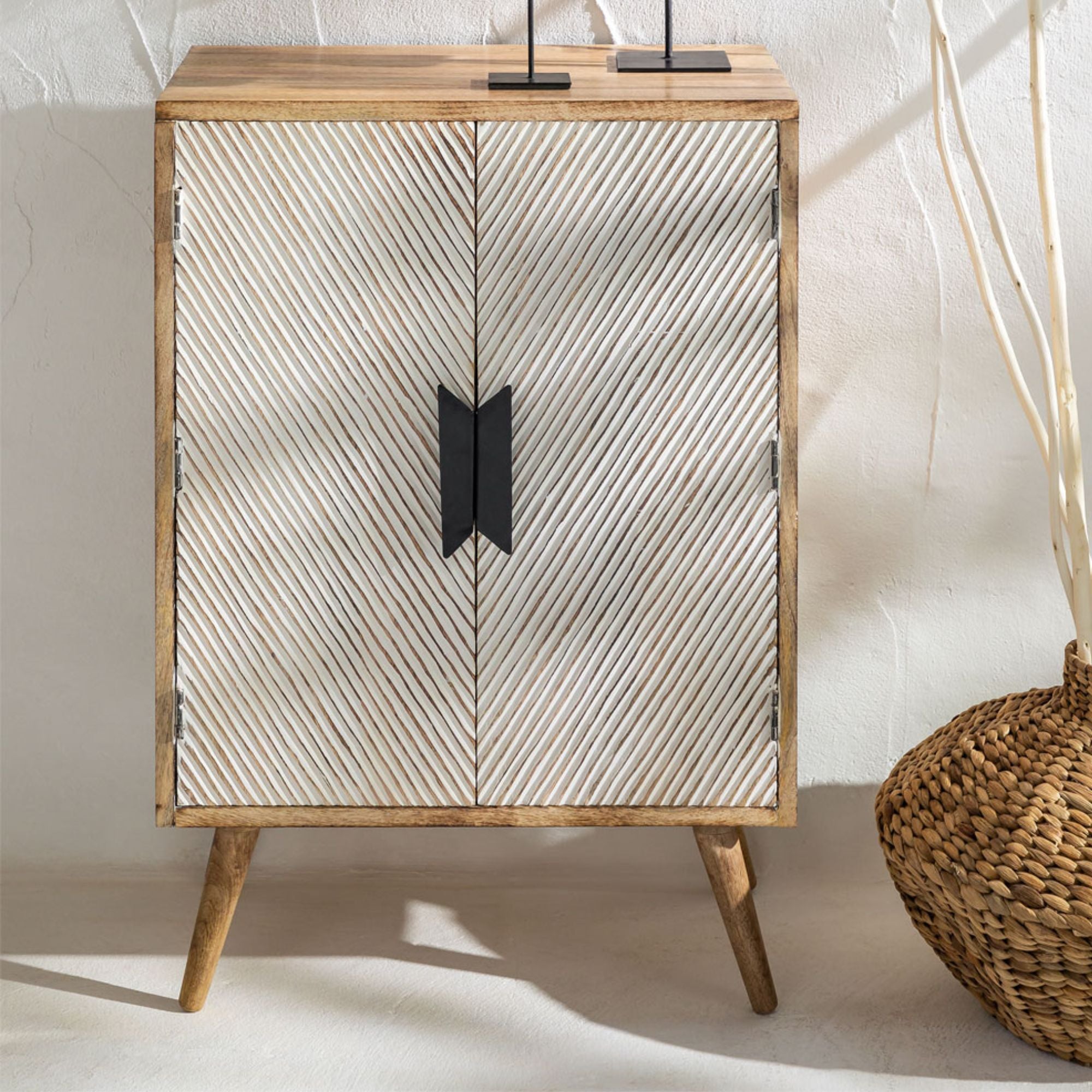 Arika Solid Wood Sideboard | Natural