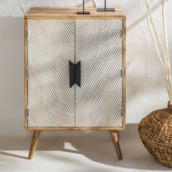 Arika Solid Wood Sideboard | Natural
