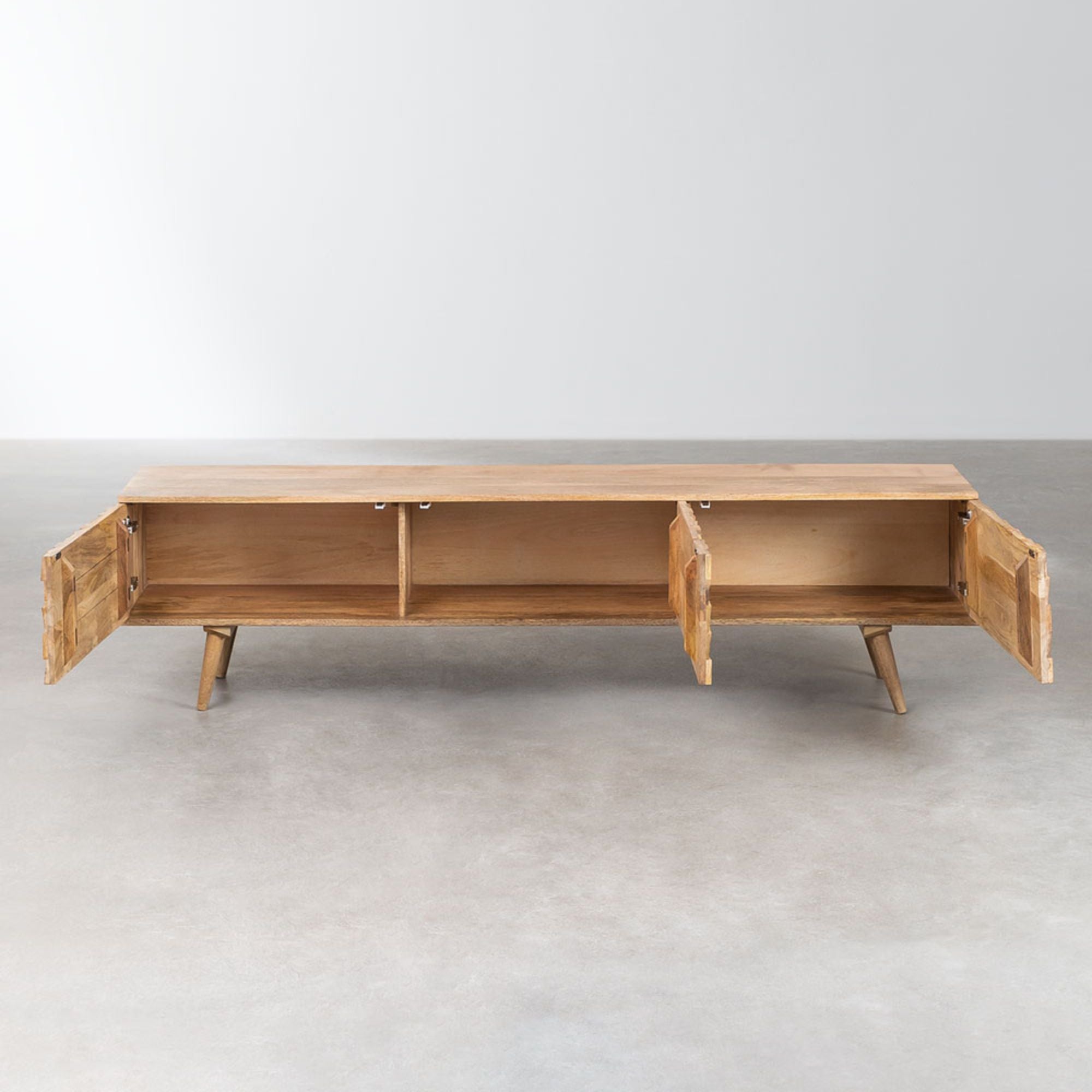 Bracik Solid Wood TV Cabinet | Natural