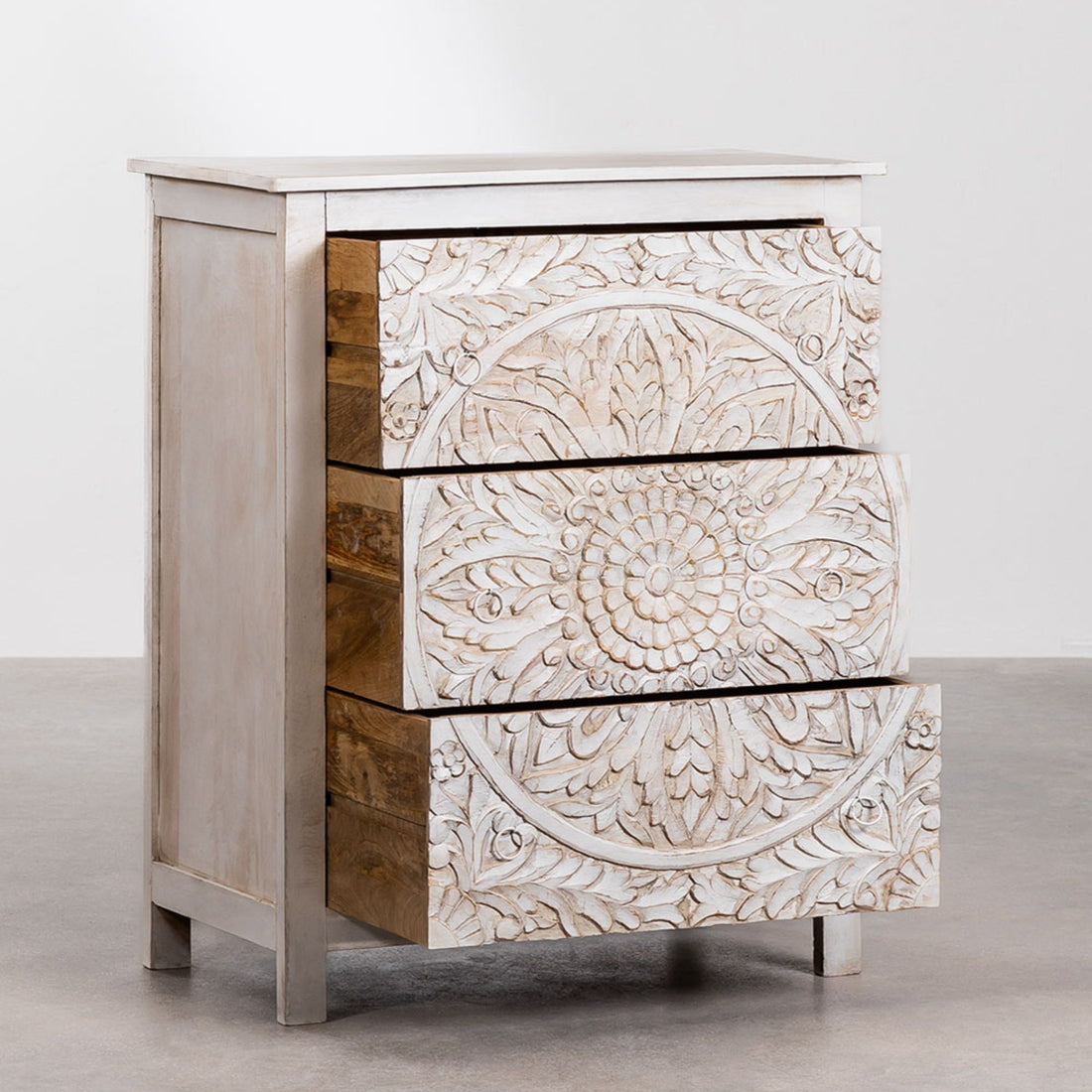 Venice Solid Wood Chest of Drawer | White