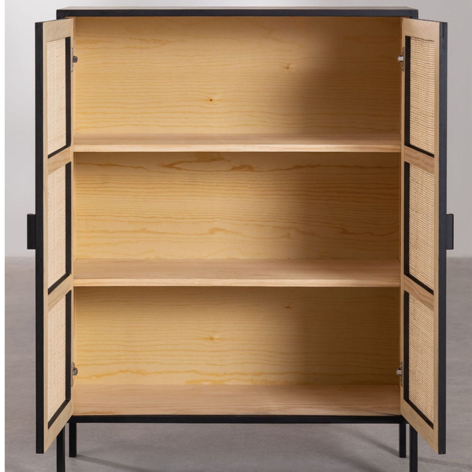 Janerio Solid Wood Sideboard | Black