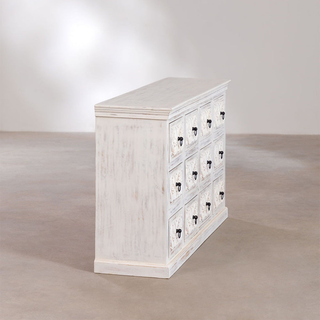 Dunum Solid Wood Sideboard | White
