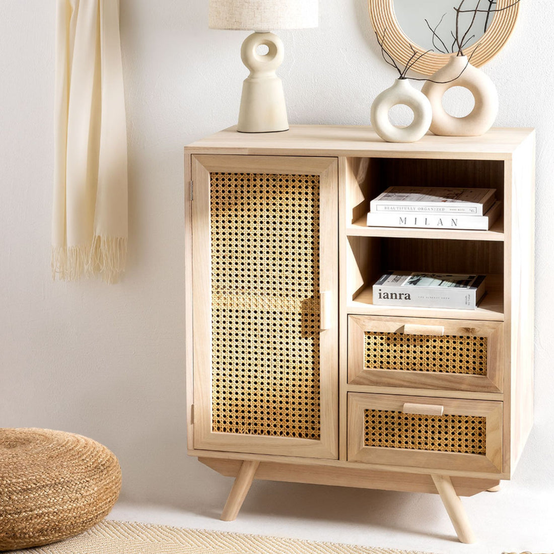 Oriano Solid Wood Sideboard | Natural