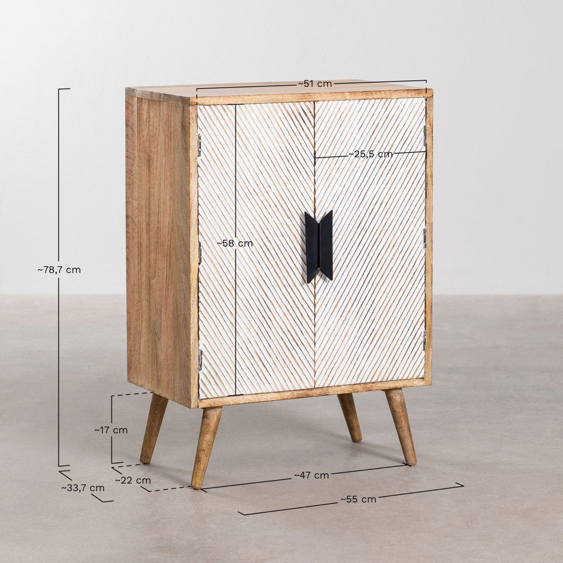 Arika Solid Wood Sideboard | Natural