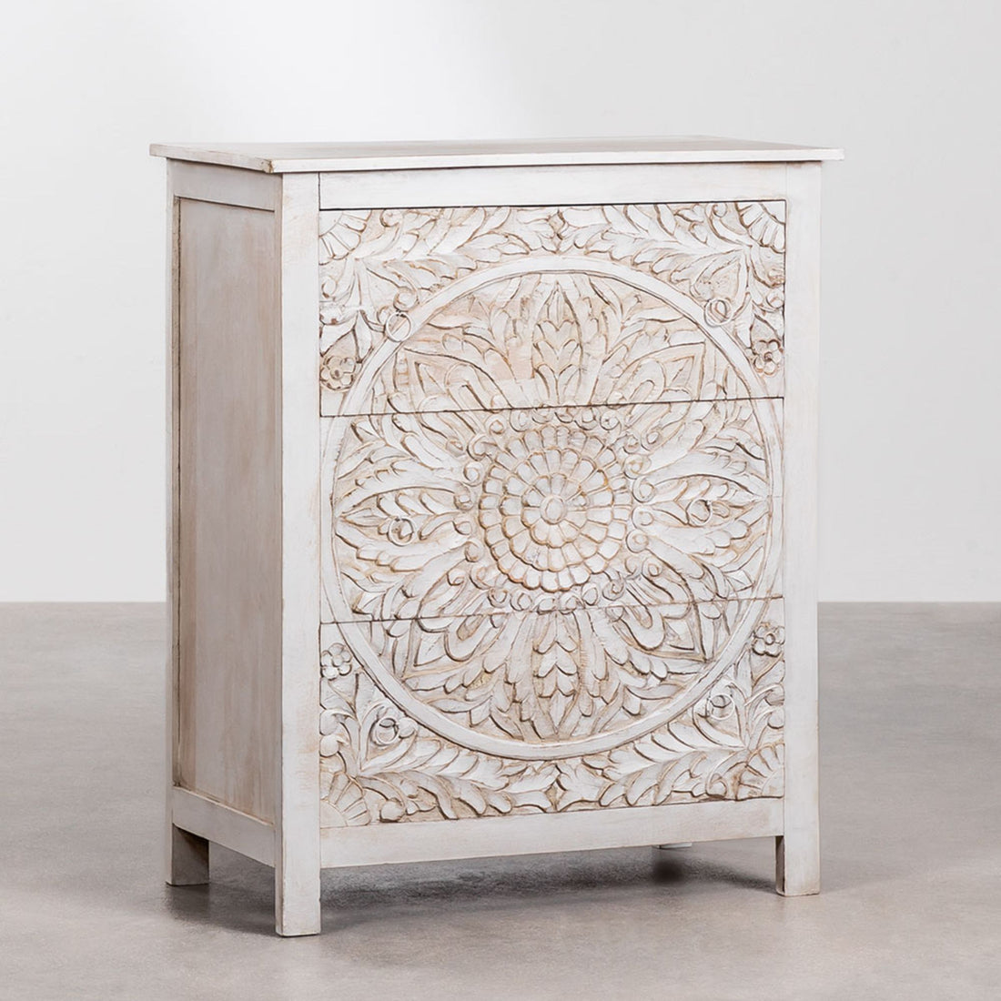 Venice Solid Wood Chest of Drawer | White