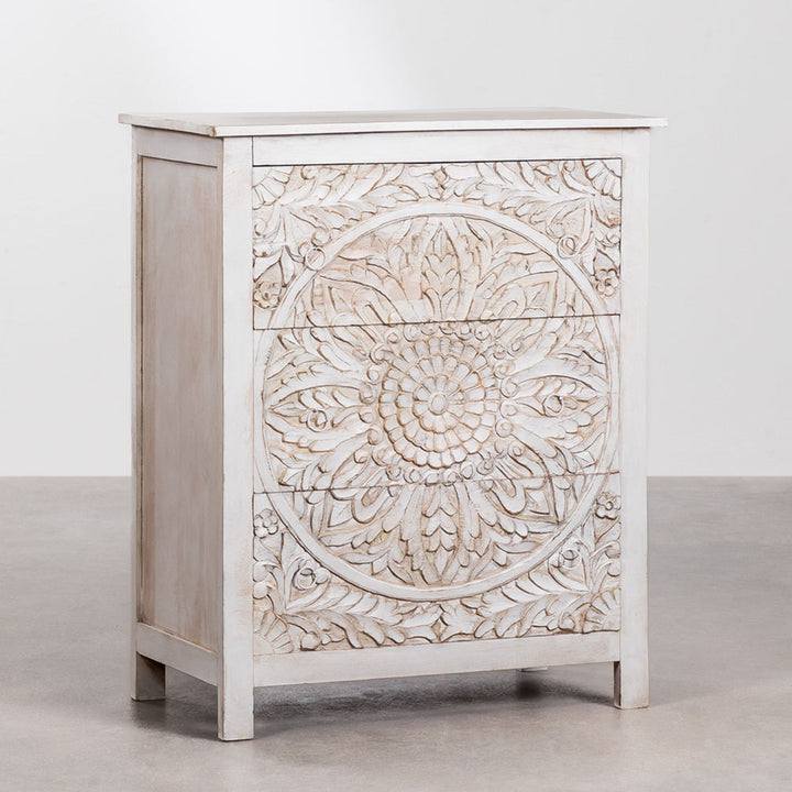 Venice Solid Wood Chest of Drawer | White