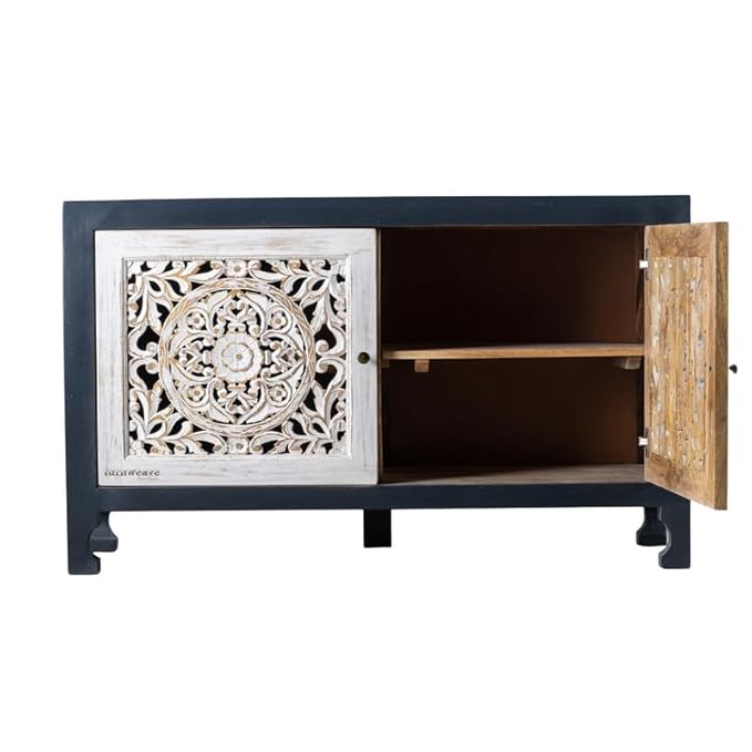 Handcrafted Solid Wood Storage Cabinet