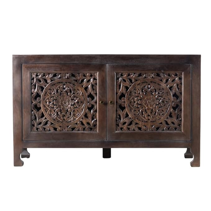 Handcrafted Solid Wood Storage Cabinet