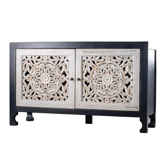 Handcrafted Solid Wood Storage Cabinet