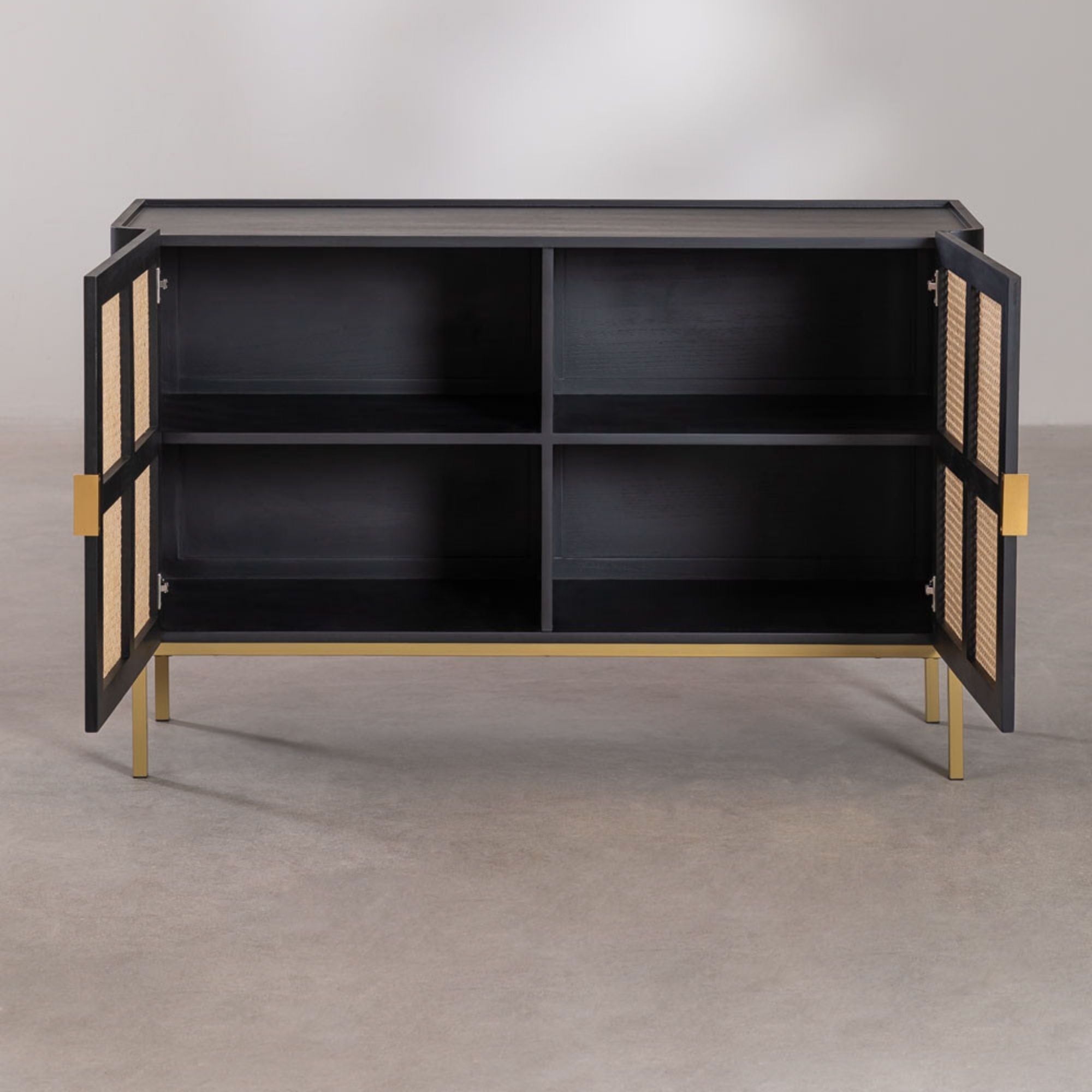 Riechi Solid Wood Sideboard | Black