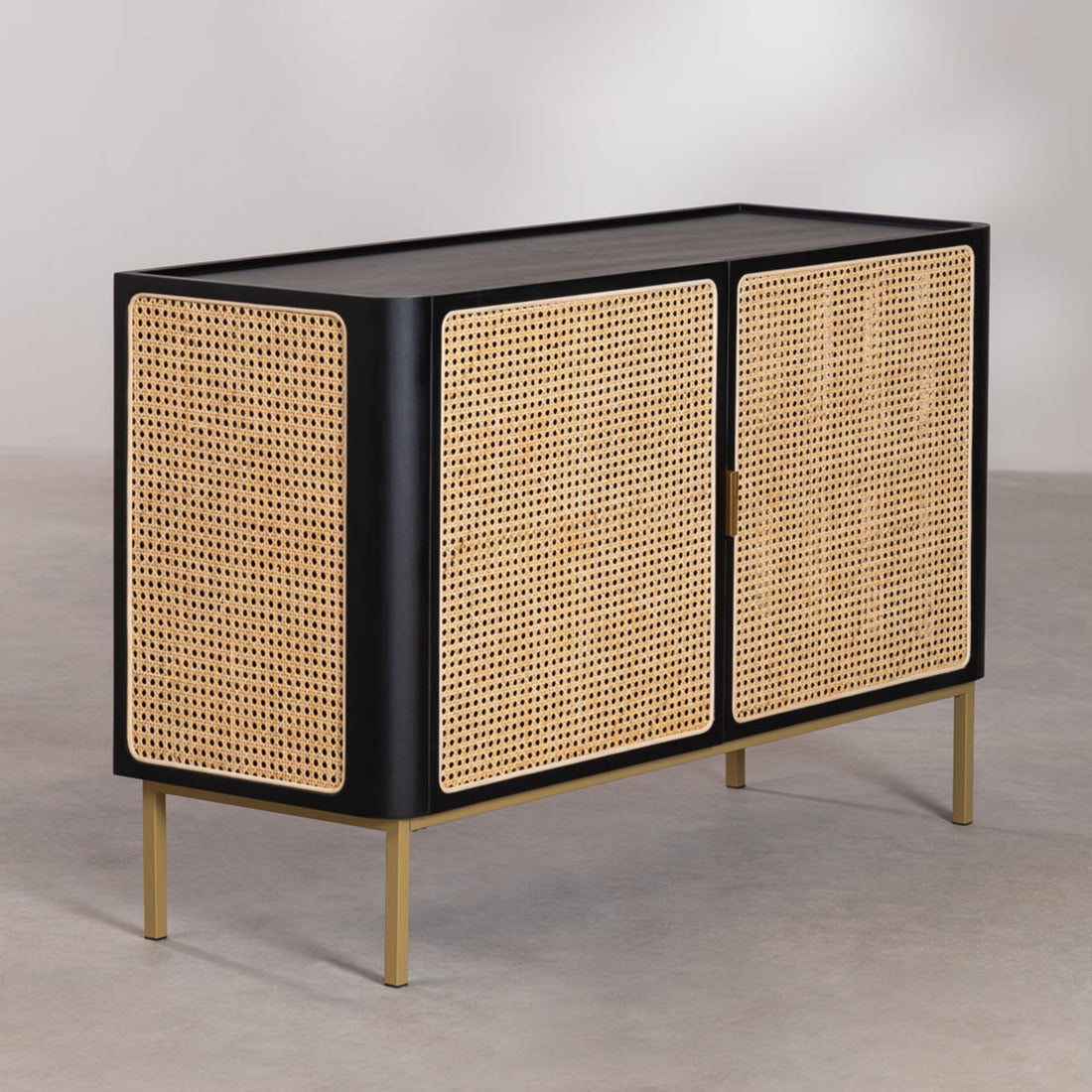 Riechi Solid Wood Sideboard | Black