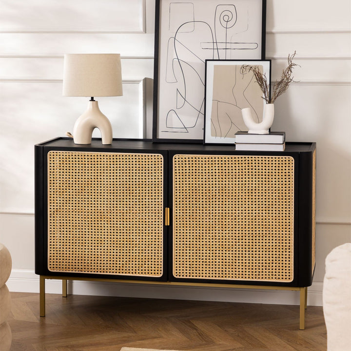Riechi Solid Wood Sideboard | Black