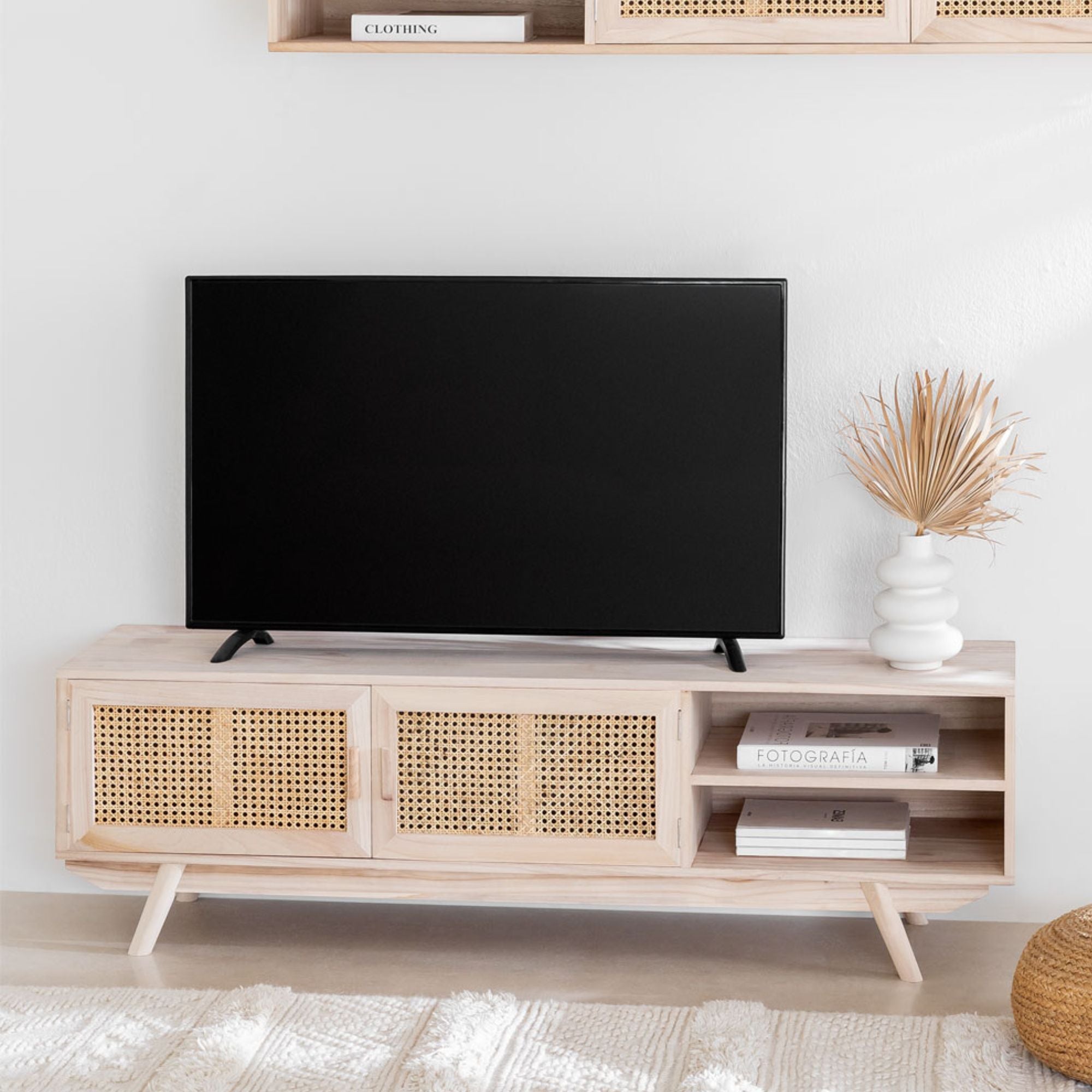 Athens Solid Wood TV Cabinet | Natural