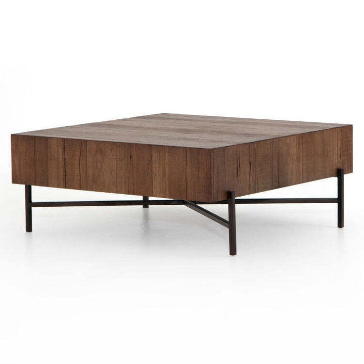 Buy Industrial Coffee Table Online – Wood Top & Metal Frame