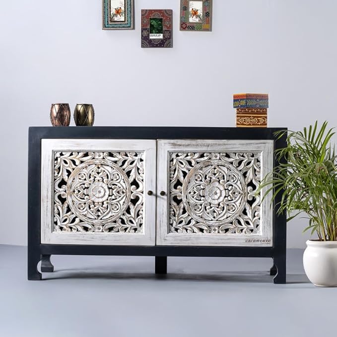 Handcrafted Solid Wood Storage Cabinet