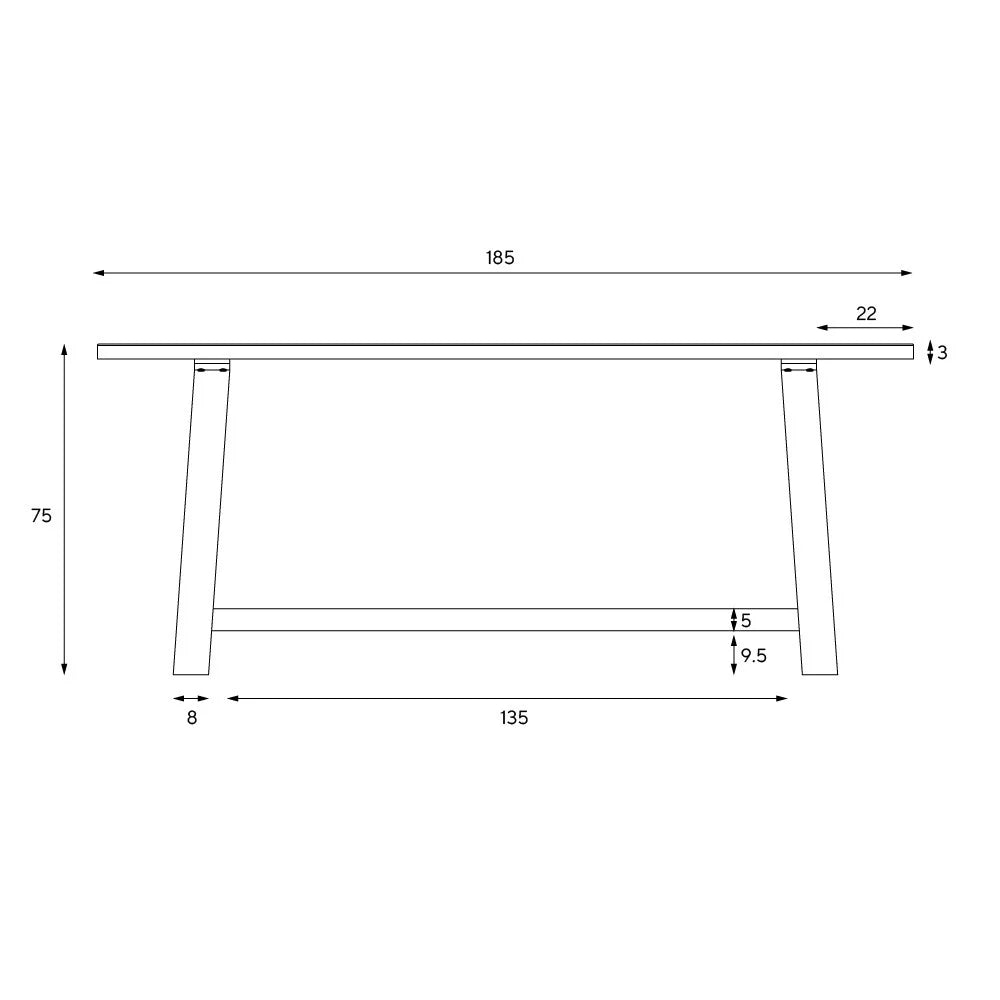 Chester Dove Grey 6 Seater Trestle Dining Table