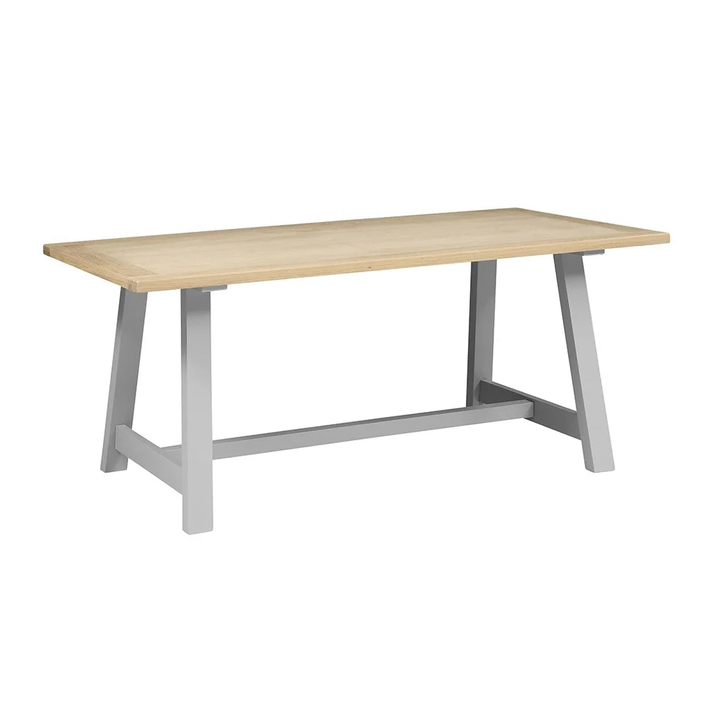 Chester Dove Grey 6 Seater Trestle Dining Table