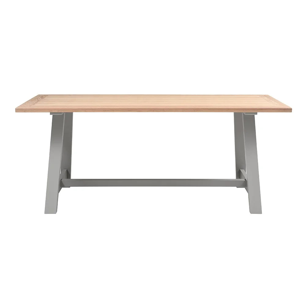 Chester Dove Grey 6 Seater Trestle Dining Table