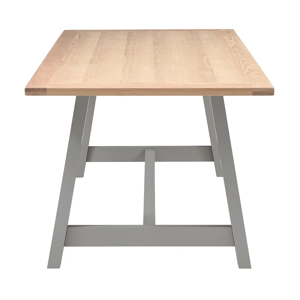 Chester Dove Grey 6 Seater Trestle Dining Table