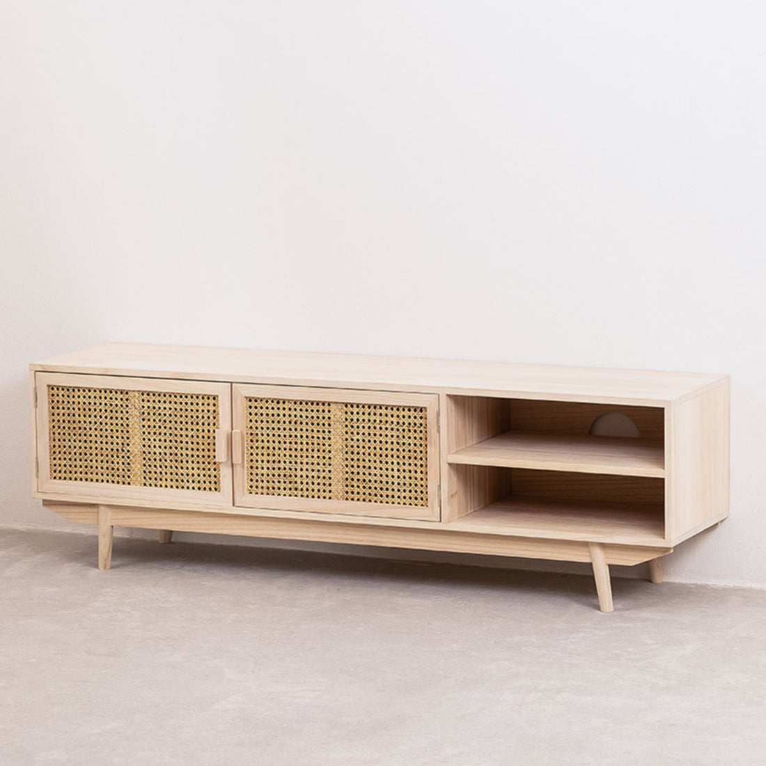 Athens Solid Wood TV Cabinet | Natural