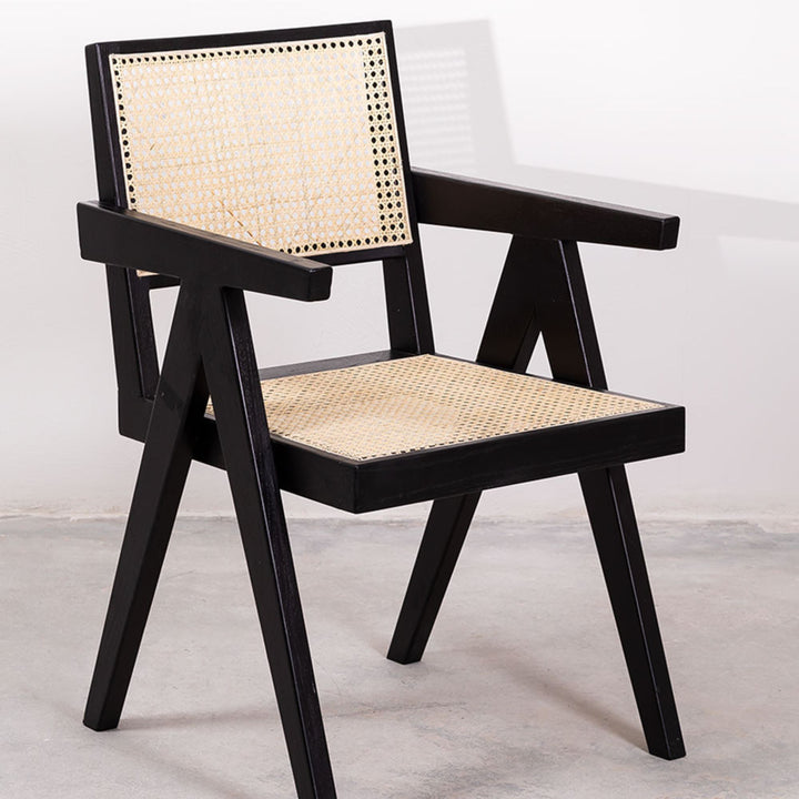 Aseo Solid Wood Chair | Black