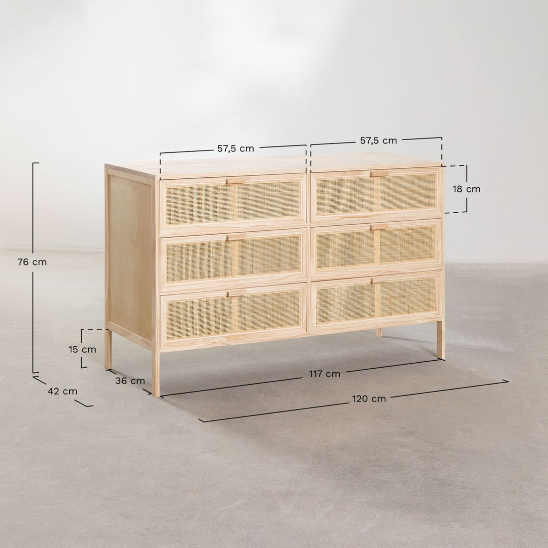 Buia Solid Wood Chest of Drawer | Natural