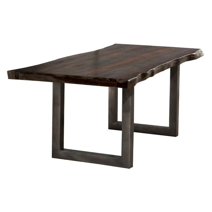 Furnishiaa Solid Wood Live Edge Designer Dining Table