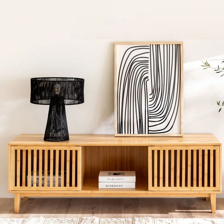 Arin Solid Wood TV Cabinet | Natural