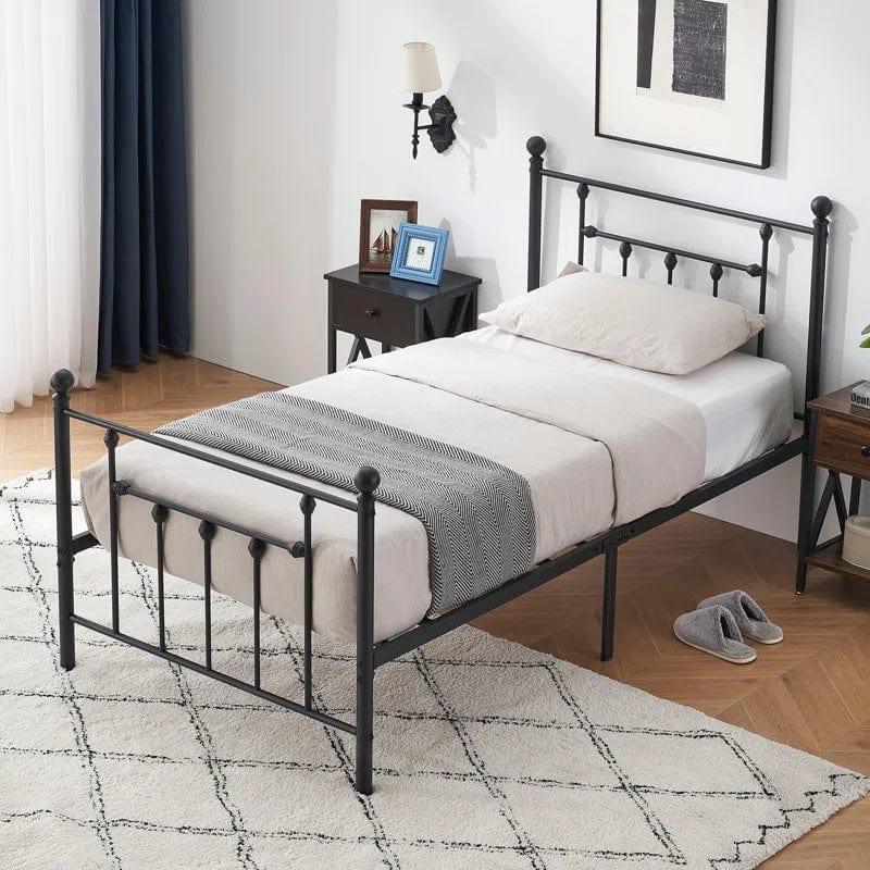 YT Metal Bed Frame with Headboard