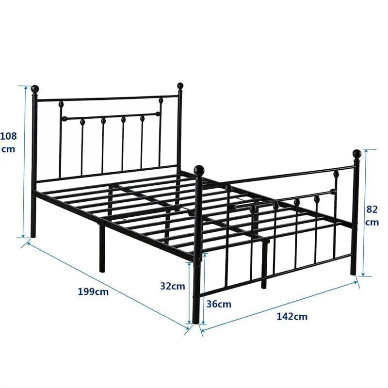 YT Metal Bed Frame with Headboard